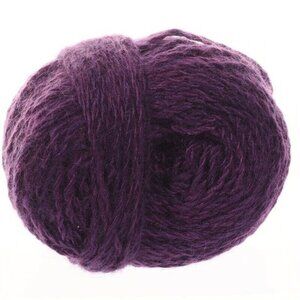 Yarn Wool Silk Angora Blend Purple Bouncy Soft approx 220 yds 3.8 oz
